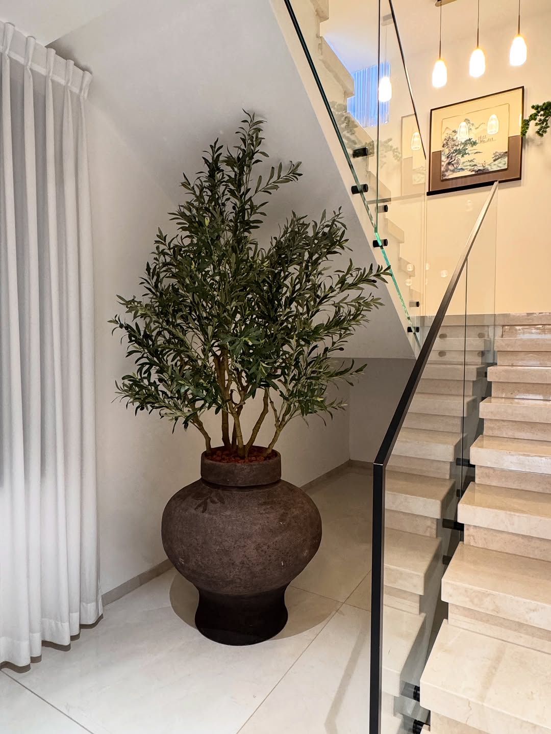 Large Artificial Olive Tree Arrangement
