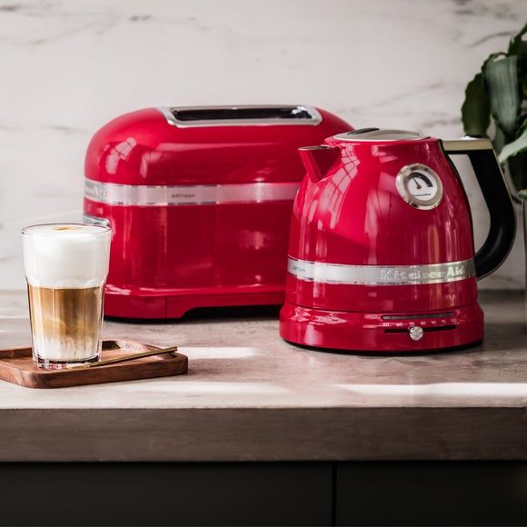 KITCHENAID ARTISAN KETTLE AND TOASTER SET EMPIRE RED