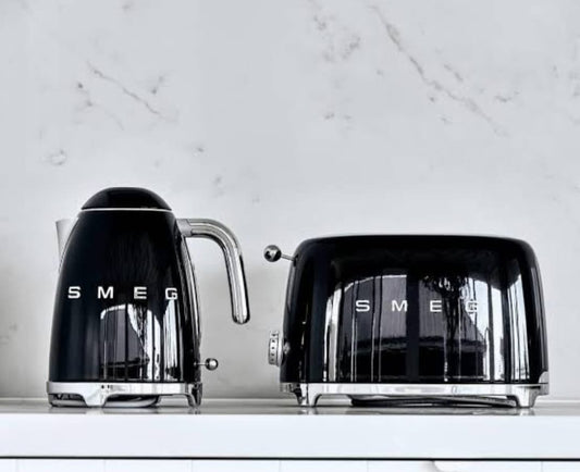 SMEG RETRO STYLE KETTLE AND TOASTER SET BLACK